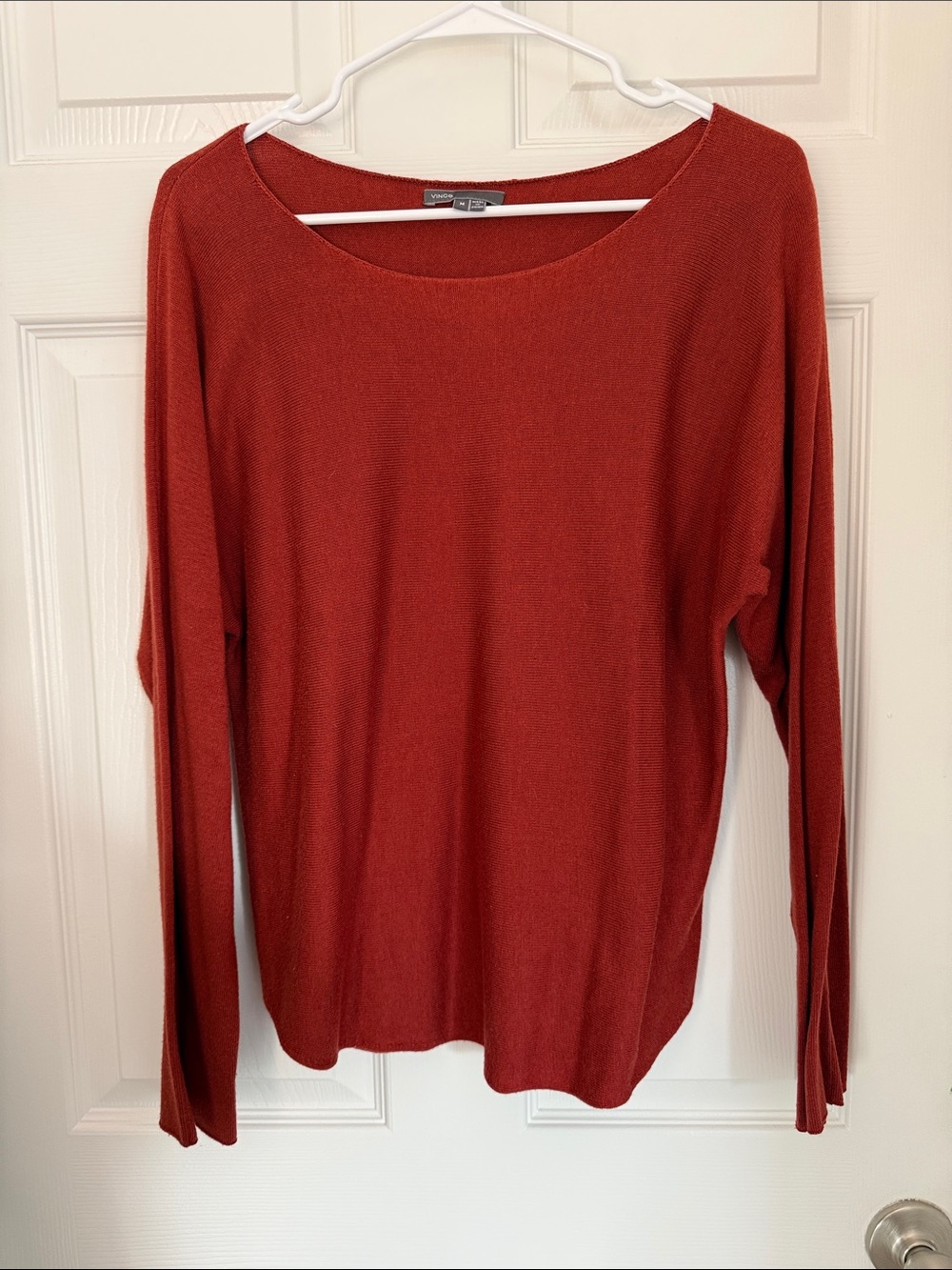 [new inventory] VINCE RUST ORANGE BOAT NECK SWEATER EUC